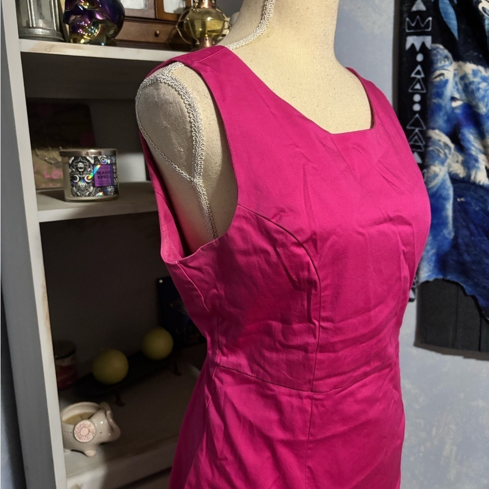 🛍Bundle sale🛍ALFRED SUNG Vibrant Pink Midi Dress - Picture 3 of 12